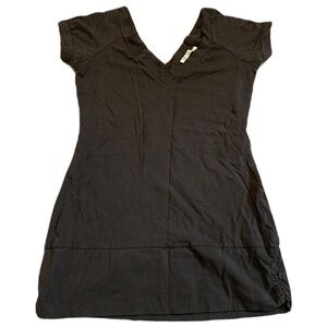 Smart Set V-Neck T-Shirt Dress - Dark Brown Large